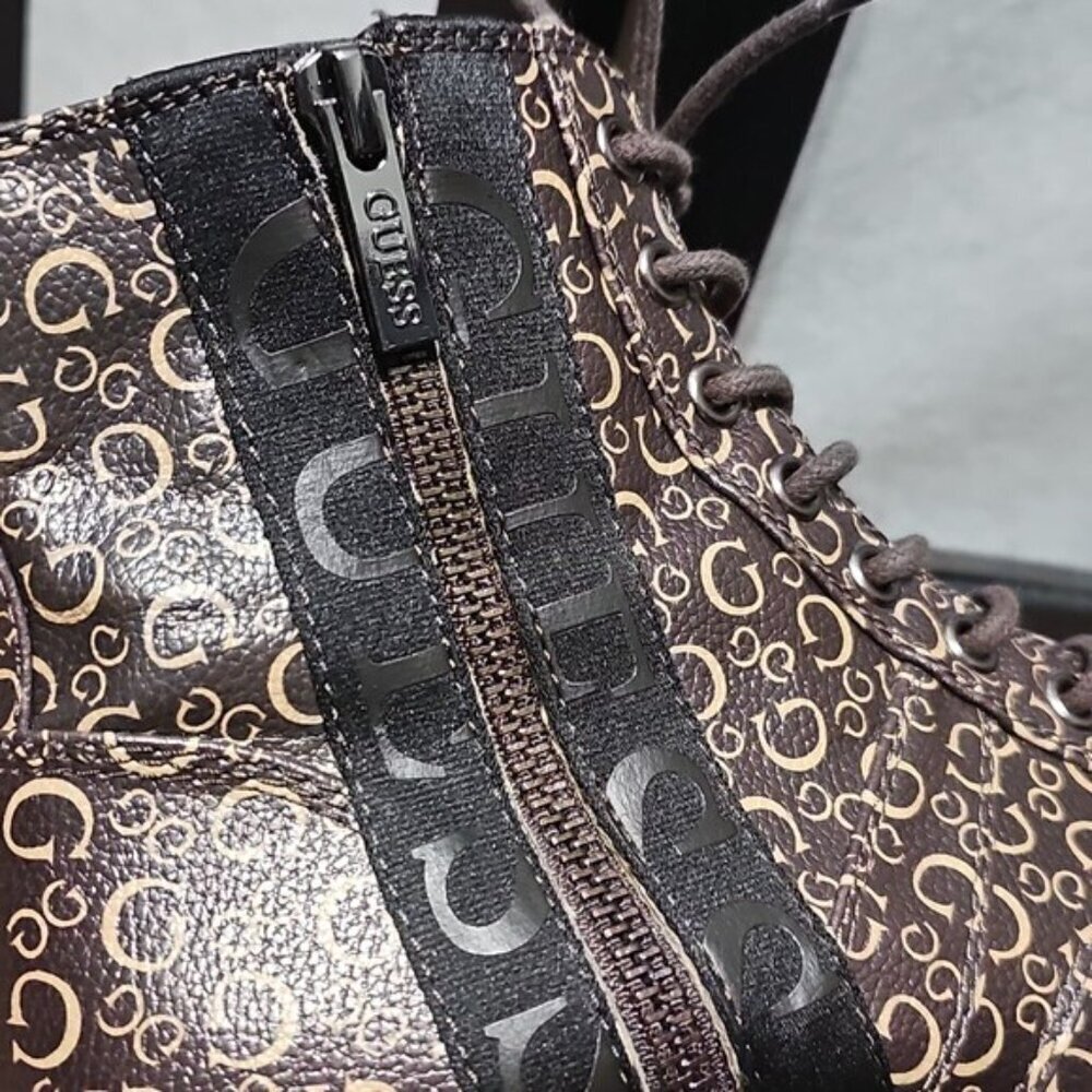 Guess Los Angeles Brown Tan Boots with Chunky Sole Size 8 - Picture 4 of 9